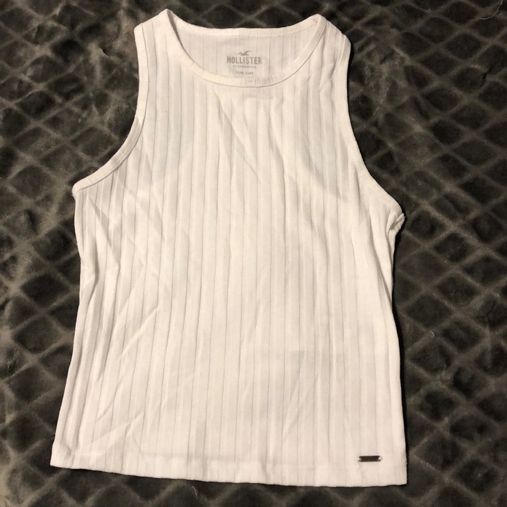 Hollister slim white tank size small